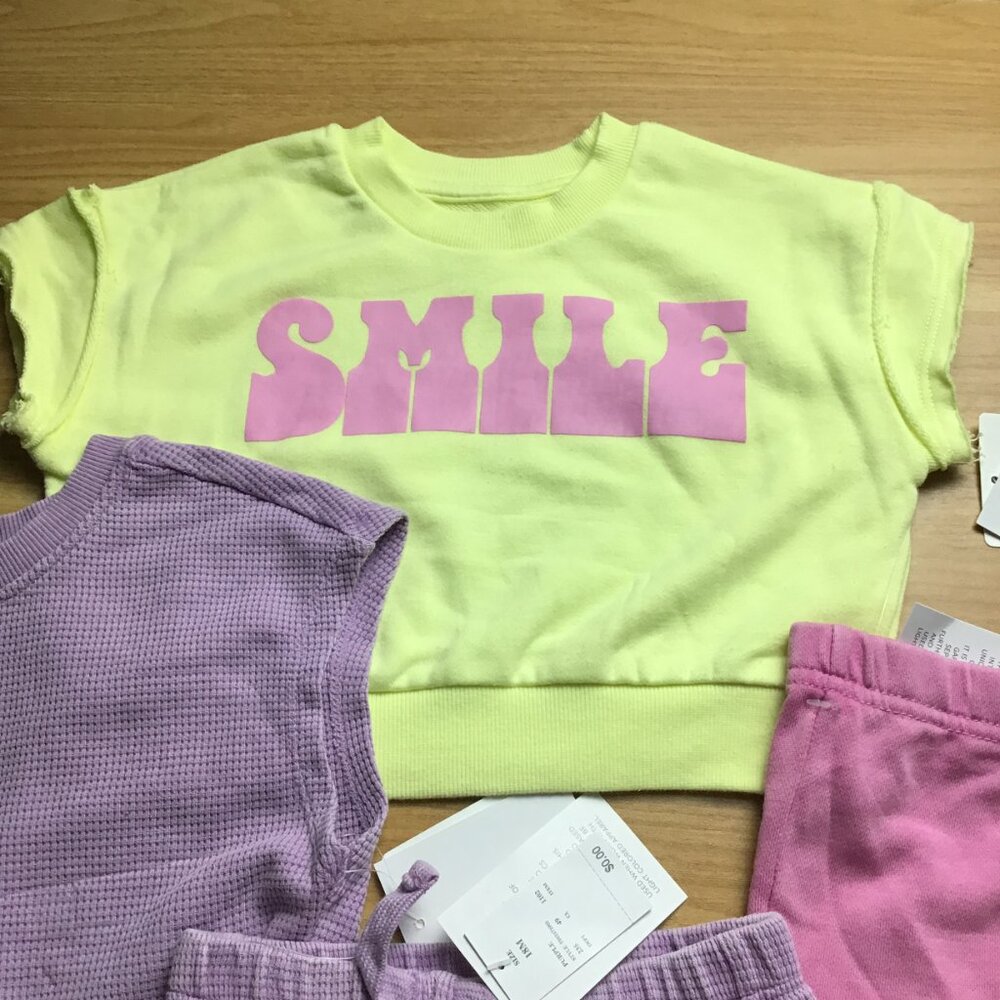 Grayson Mini 4 Piece matching Set Girl Top & short Size 12-18 Months Bundle Deal - Picture 2 of 10
